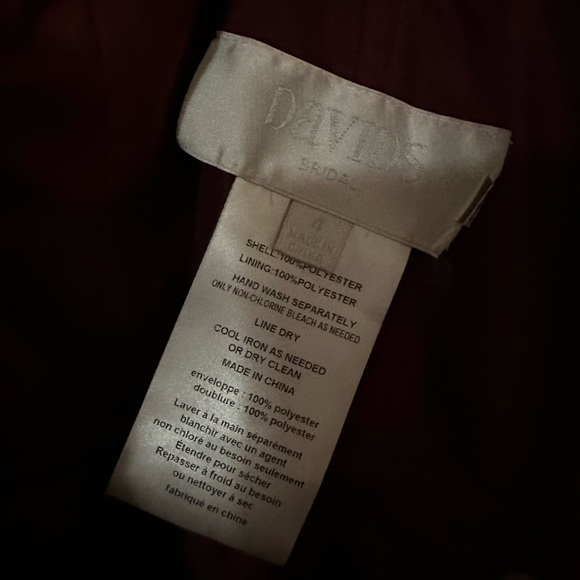 Wine Bridesmaid Dress with Embellished Straps - Picture 7 of 7